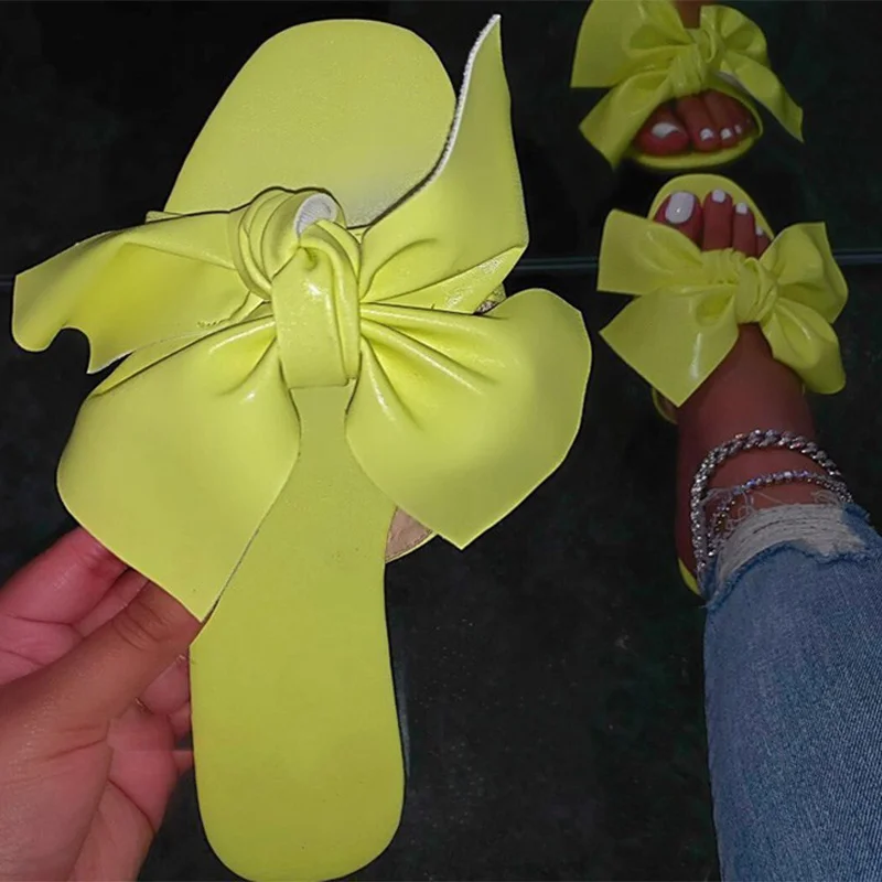 Women Pu Leather Slippers Ladies Butterfly Knot Fashion Shoes Female Slip On Summer Beach Shoe Woman Caual Slipper Footwear 2021
Women Pu Leather Slippers Ladies Butterfly Knot Fashion Shoes Female Slip On Summer Beach Shoe Woman Caual Slipper Footwear 2021