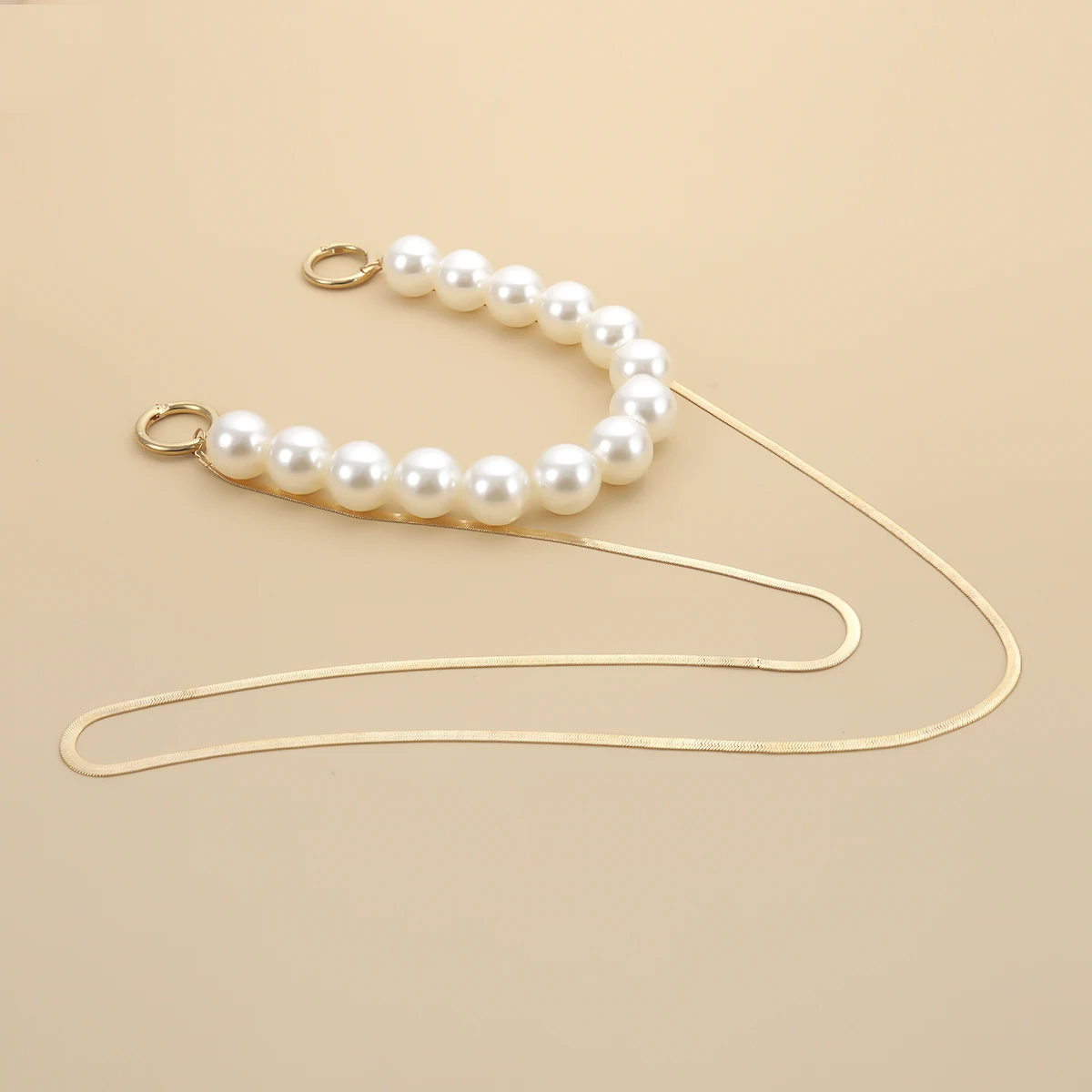 IngeSight.Z Double Layered Imitation Pearl Straps Bag Chains for Women Fashion Gold Color Snake Chain Long Key Chains Jewelry
IngeSight.Z Double Layered Imitation Pearl Straps Bag Chains for Women Fashion Gold Color Snake Chain Long Key Chains Jewelry