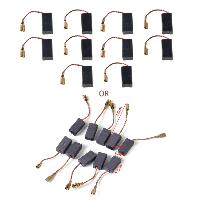 

10pcs Carbon Brushes Replacement fit for BOSCH GWS 580 GWS 850 C GWS 7-115 GWS 8-125 GWS 9-150CS GWS6-100 D11