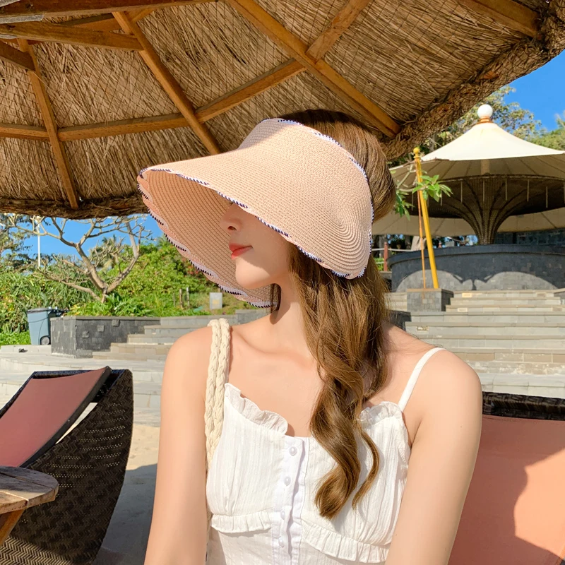 New Summer Women Wide Brim Straw Hat Fashion All-Match Sun Hat Lady Empty Top Hats Solid Color Beach Sun UV Protection Cap
New Summer Women Wide Brim Straw Hat Fashion All-Match Sun Hat Lady Empty Top Hats Solid Color Beach Sun UV Protection Cap