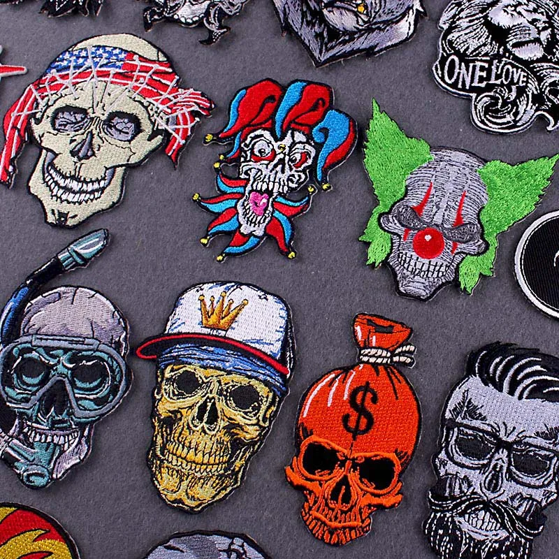 Skull/Punk Patch Thermoadhesive Embroidery Patch Iron On Patches For Clothes Embroidered Patches For Clothing Applique Badge DIY
Skull/Punk Patch Thermoadhesive Embroidery Patch Iron On Patches For Clothes Embroidered Patches For Clothing Applique Badge DIY