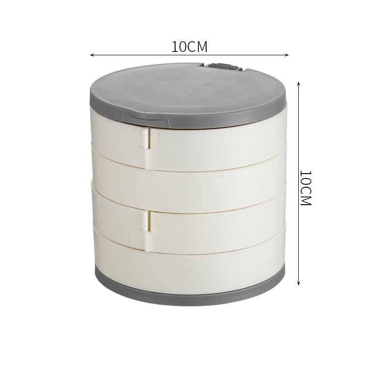 Multilayer Rotating Jewelry Storage Box Plastic Jewelry Stand Earrings Ring Box Cosmetics Beauty Container Organizer With Mirror
Multilayer Rotating Jewelry Storage Box Plastic Jewelry Stand Earrings Ring Box Cosmetics Beauty Container Organizer With Mirror