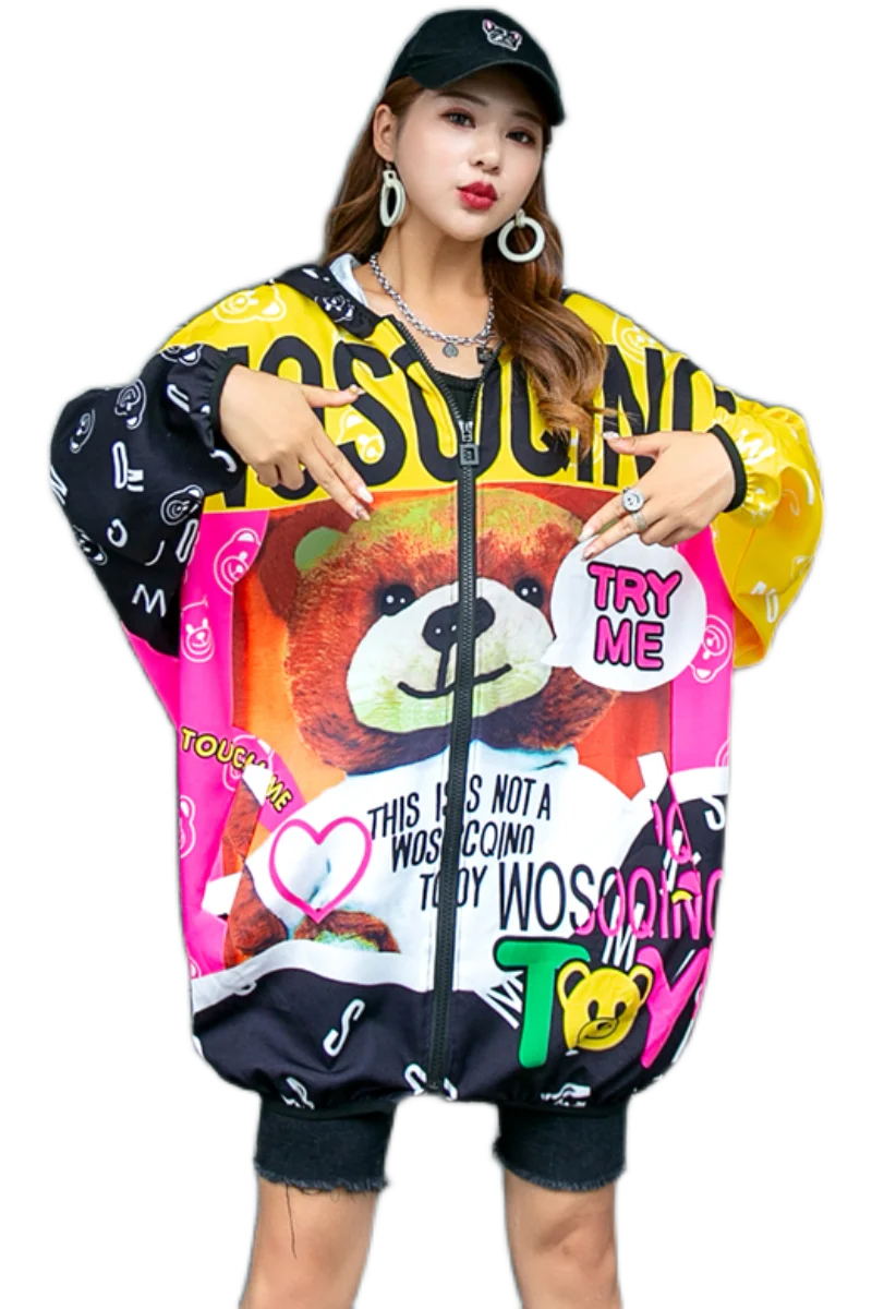 Europe station 2020 autumn new cartoon print age-reducing jacket jacket trendy brand large size loose hooded jacket
Europe station 2020 autumn new cartoon print age-reducing jacket jacket trendy brand large size loose hooded jacket