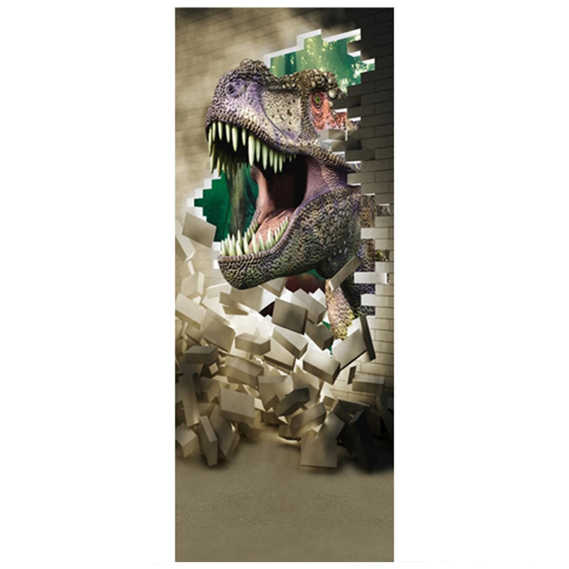Dinosaur 3d broken wall art door stickers Jurassic animal big world anime poster kids room decoration cartoon wallpaper 77*200cm
Dinosaur 3d broken wall art door stickers Jurassic animal big world anime poster kids room decoration cartoon wallpaper 77*200cm
