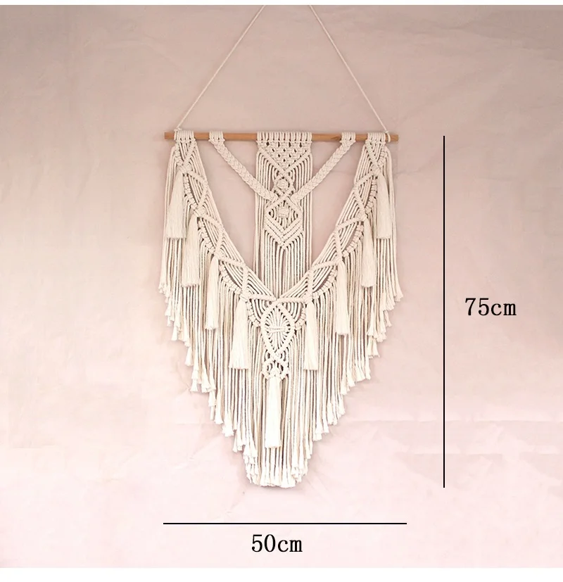Macrame Tapestry Wall Boho Decor Creative Nordic Style Hand-woven Macrame Wall Hanging Room Decoration Farmhouse Dorm Room Decor
Macrame Tapestry Wall Boho Decor Creative Nordic Style Hand-woven Macrame Wall Hanging Room Decoration Farmhouse Dorm Room Decor