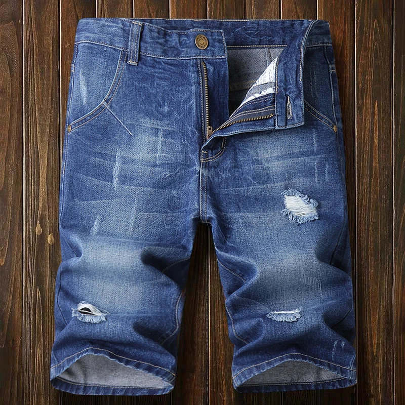 Men'S Classic Ripped Denim Shorts Trendy Fashion Business Casual Stretch Straight Jeans 2021 Summer Male Brand Five-Point Pants
Men'S Classic Ripped Denim Shorts Trendy Fashion Business Casual Stretch Straight Jeans 2021 Summer Male Brand Five-Point Pants