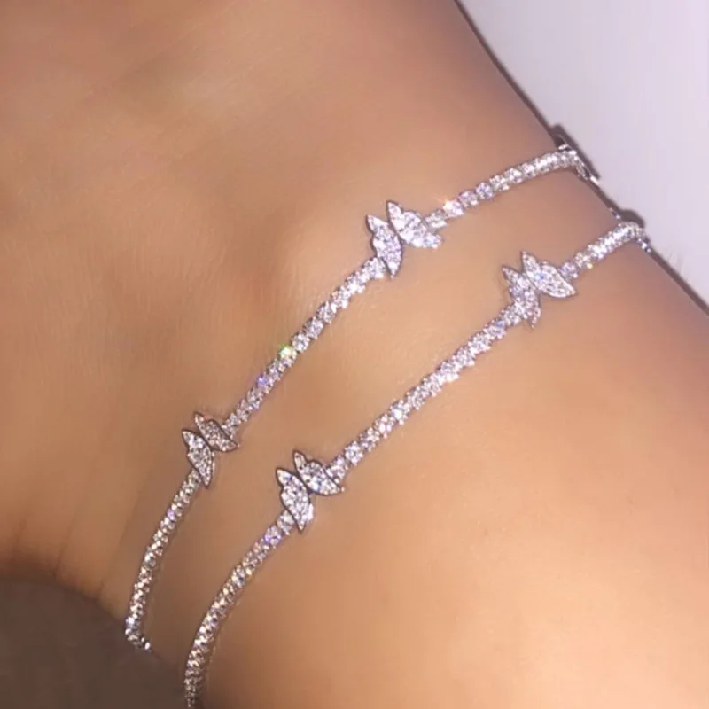 Rhinestone Butterfly Anklets For Women Zircon Crystal Ankle Bracelet Boho Beach Sandals Foot Bracelets Leg Chain Female Jewelry
Rhinestone Butterfly Anklets For Women Zircon Crystal Ankle Bracelet Boho Beach Sandals Foot Bracelets Leg Chain Female Jewelry