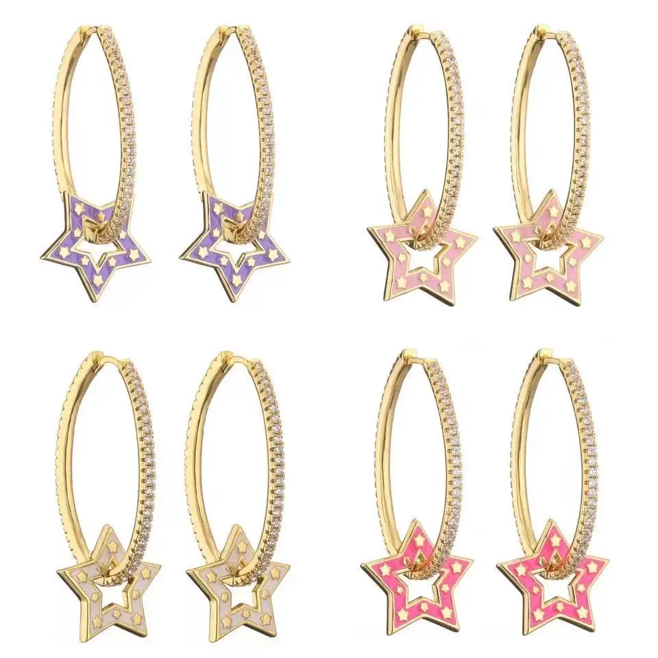 Модные пара, Красочные Овальные циркониевые серьги со звездами, висячие серьги для женщин и девочек вечерние, оптовая продажа
Модные пара, Красочные Овальные циркониевые серьги со звездами, висячие серьги для женщин и девочек вечерние, оптовая продажа