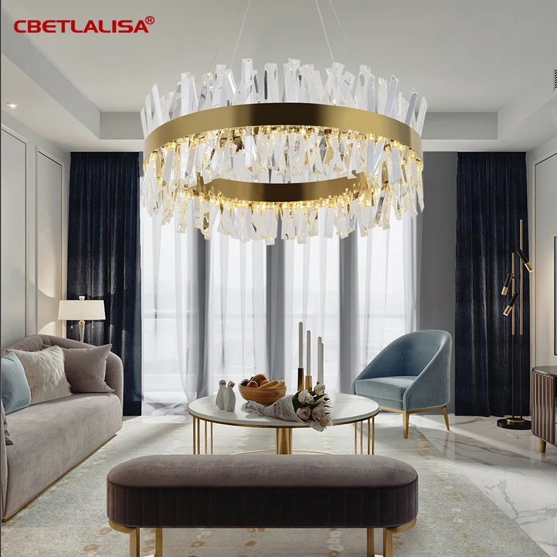 LED Modern Crystal Chandelier for living Room Morden Luxury Lighting Gold/ Chrome Polished Steel Design Hang lamp
LED Modern Crystal Chandelier for living Room Morden Luxury Lighting Gold/ Chrome Polished Steel Design Hang lamp