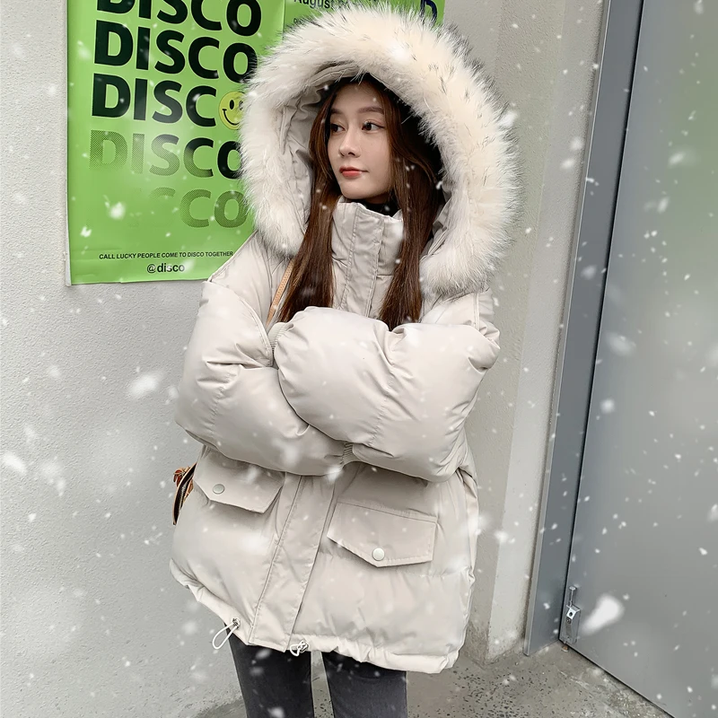 

Новинка 2021, зимнее темпераментное корейское свободное маленькое утепленное пальто, женский зимний пуховик
