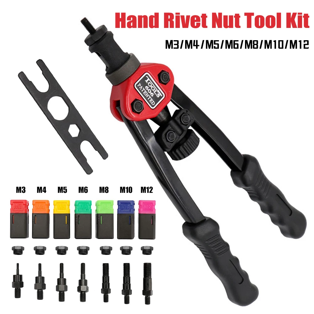 M3M4M5M6M8M10M12 Rivet gun Fully automatic Riveter Threaded rivets Drilling rivet machine tool Hand Riveter Rivet Gun Set
M3M4M5M6M8M10M12 Rivet gun Fully automatic Riveter Threaded rivets Drilling rivet machine tool Hand Riveter Rivet Gun Set