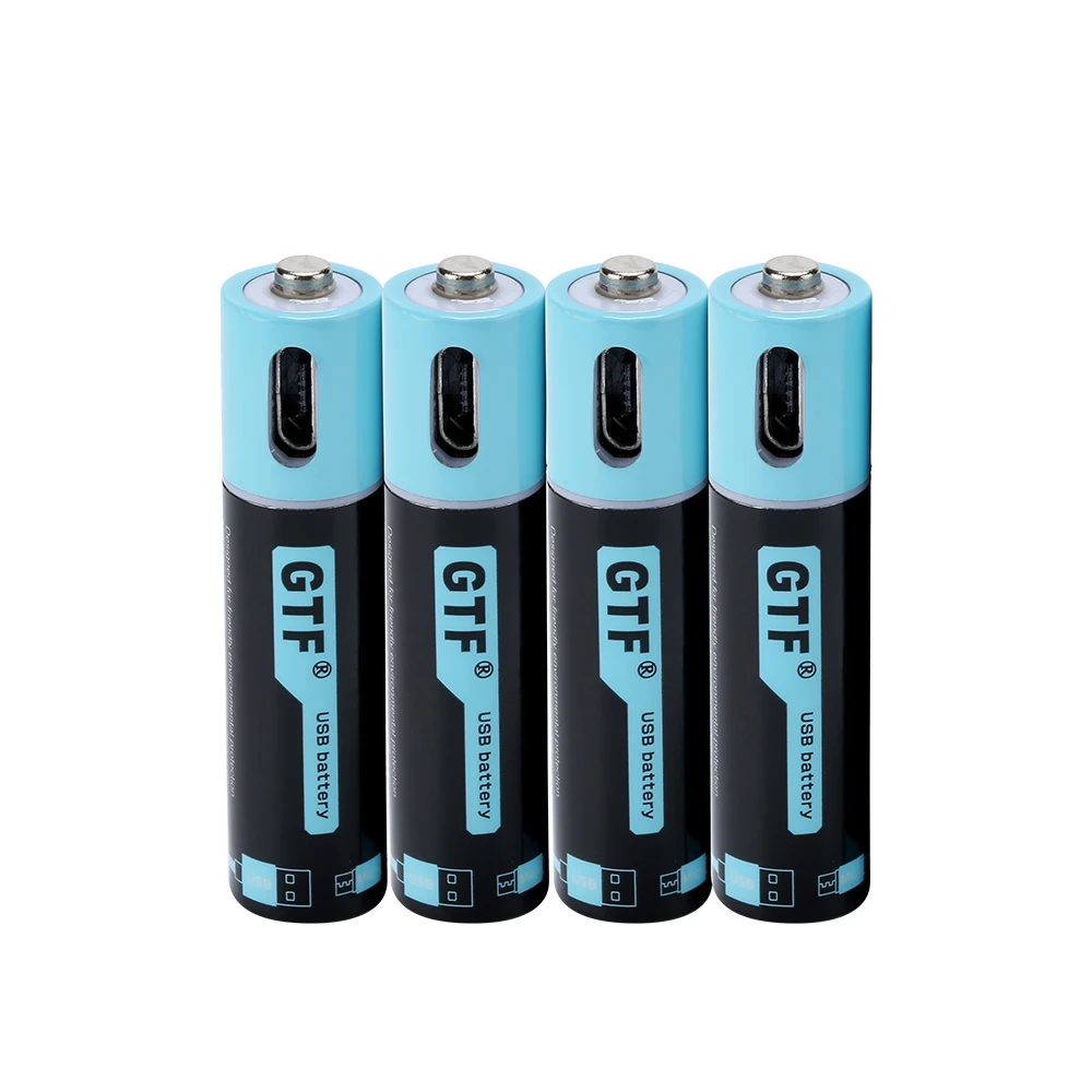 GTF 100% capacity 1.5V 450mAh AAA li-ion Battery 675mwh li-polymer with USB rechargeable lithium usb battery + USB cable
GTF 100% capacity 1.5V 450mAh AAA li-ion Battery 675mwh li-polymer with USB rechargeable lithium usb battery + USB cable