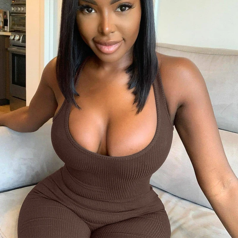 Sleeveless Female Jumpsuit Women 2021 Sport Fitness Rompers Playsuits Spring Autumn Elegant Woman Brown Jumpsuits Combinations
Sleeveless Female Jumpsuit Women 2021 Sport Fitness Rompers Playsuits Spring Autumn Elegant Woman Brown Jumpsuits Combinations