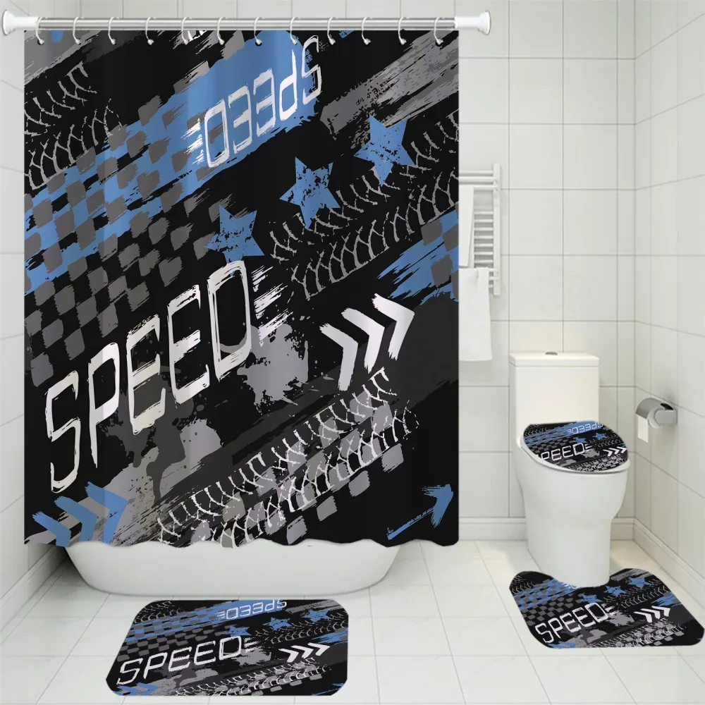 3/4 Pieces Extreme Sport Shower Curtains Sets Racing Car Carpet Kart/Motorcycle Toilet Mat 3D Print Home Textile Bathroom Set
3/4 Pieces Extreme Sport Shower Curtains Sets Racing Car Carpet Kart/Motorcycle Toilet Mat 3D Print Home Textile Bathroom Set