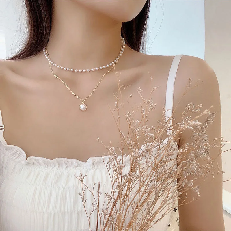 Fashion Kpop Pearl Choker Necklace Cute Double Layer Chain Pendant For Women Jewelry Girl Gift
Fashion Kpop Pearl Choker Necklace Cute Double Layer Chain Pendant For Women Jewelry Girl Gift