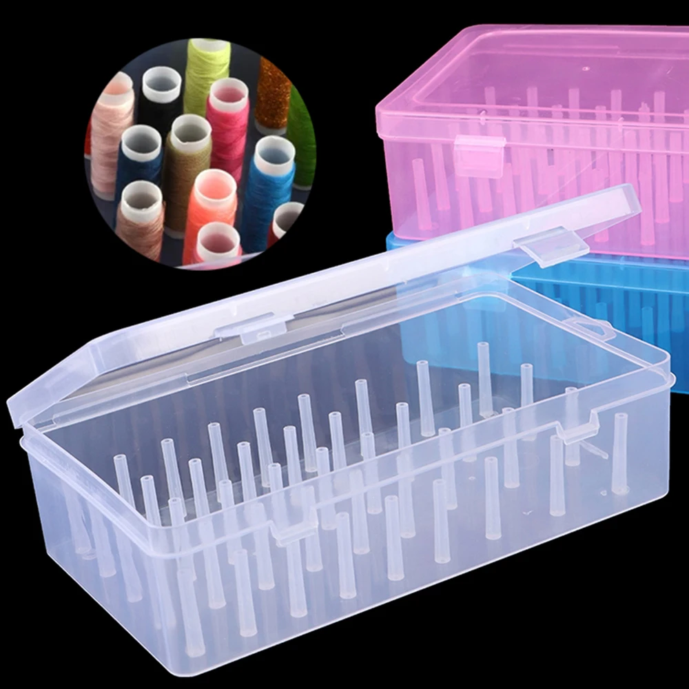New 42Pcs Axis Sewing Spool Container Threads Organizer Plastic Transparent Bobbin Storage Box Household Craft Line Suitcase
New 42Pcs Axis Sewing Spool Container Threads Organizer Plastic Transparent Bobbin Storage Box Household Craft Line Suitcase