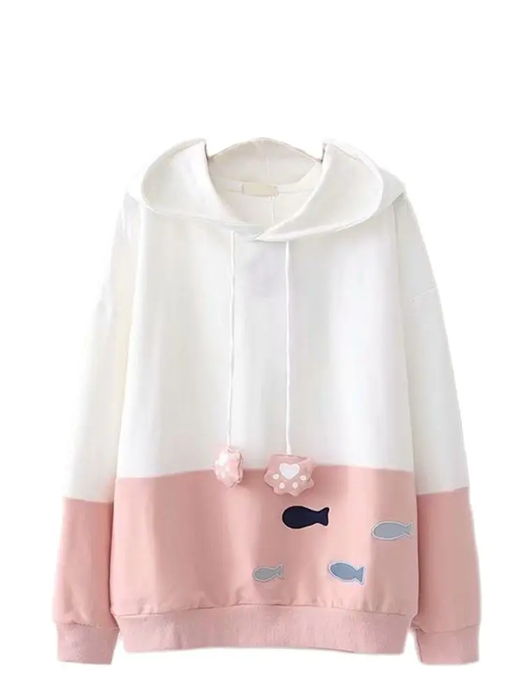 2021 Japan Cute Print Hooded Collar Hoodie Sweatshirt Autumn Harajuku Women Kawaii Loose Top Teen Girl Casual Hoodies Coat
2021 Japan Cute Print Hooded Collar Hoodie Sweatshirt Autumn Harajuku Women Kawaii Loose Top Teen Girl Casual Hoodies Coat