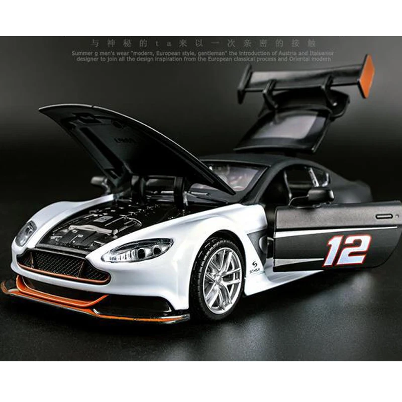 1:32 Alloy Car GT-3 Model Super Sports Simulation Diecast Toy Children Sound and Light Pull Back Gift | Игрушки и хобби