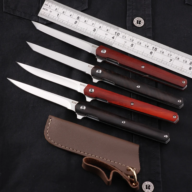 Hysenss Folding Knife with Sheath M390 Steel Thin Blade Wooden Handle EDC Flipper Tanto Knives Gentleman's Timascus Pocket Knife
Hysenss Folding Knife with Sheath M390 Steel Thin Blade Wooden Handle EDC Flipper Tanto Knives Gentleman's Timascus Pocket Knife