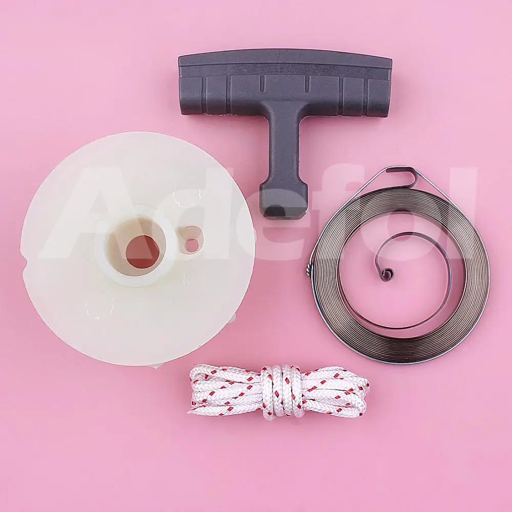Starter Spring Pulley Handle Rope Kit For Partner 350 351 Mcculloch MAC CAT 335 338 435 440 Chainsaw 530037817, 545008015
Starter Spring Pulley Handle Rope Kit For Partner 350 351 Mcculloch MAC CAT 335 338 435 440 Chainsaw 530037817, 545008015