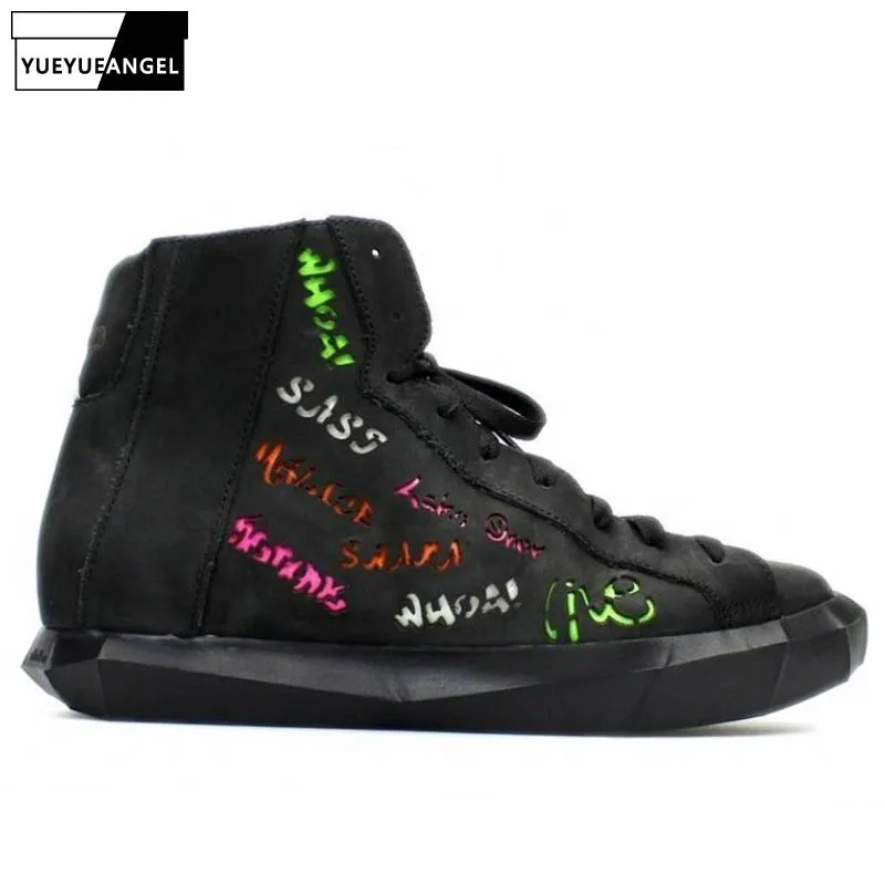 Korean Winter Soft Round Toe Colorful Lighted Mens Casual Leather Shoes Genuine Leather Zipper Lace Up High Top Male Flat Shoes
Korean Winter Soft Round Toe Colorful Lighted Mens Casual Leather Shoes Genuine Leather Zipper Lace Up High Top Male Flat Shoes