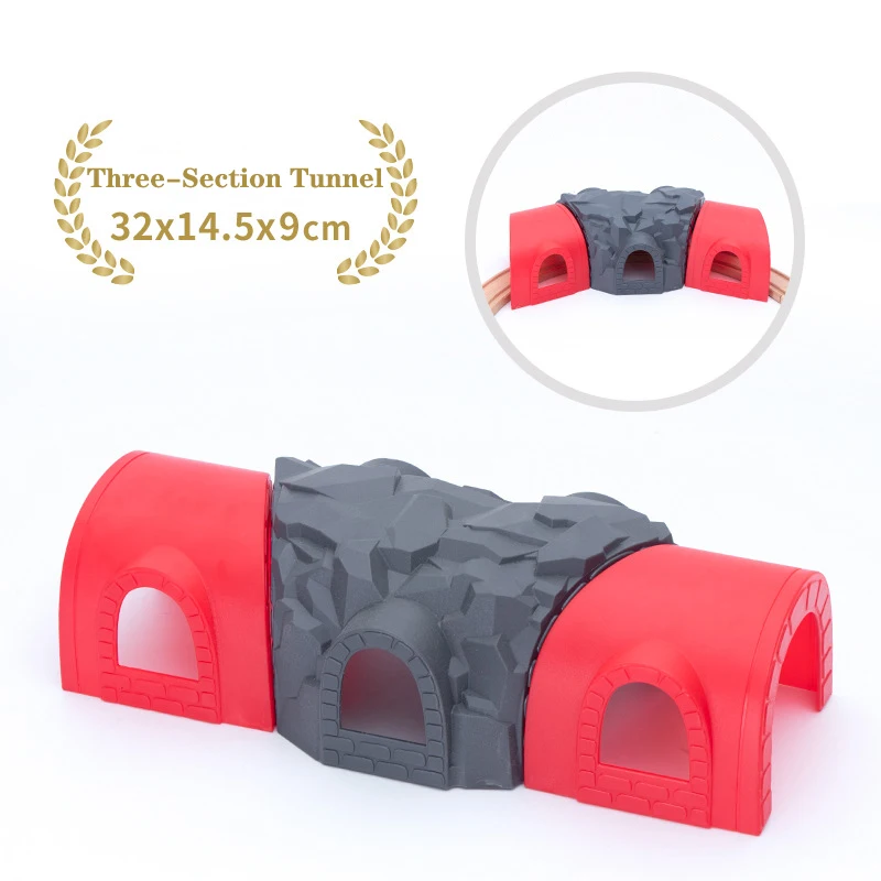 Plastic Grey Double Tunnel Wooden Train Track Accessories Tunnel Track Train Slot Wood Railway Toys Bloques De Construccion
Plastic Grey Double Tunnel Wooden Train Track Accessories Tunnel Track Train Slot Wood Railway Toys Bloques De Construccion
