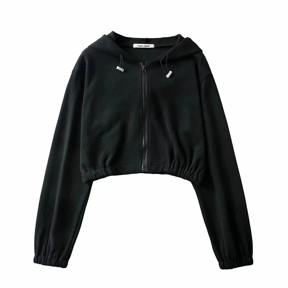 High Quality Women Short Zip Up Hoodie Korean Long Sleeve Crop Tops Harajuku Drawstring Loose Sweatshirt Ropa Mujer
High Quality Women Short Zip Up Hoodie Korean Long Sleeve Crop Tops Harajuku Drawstring Loose Sweatshirt Ropa Mujer