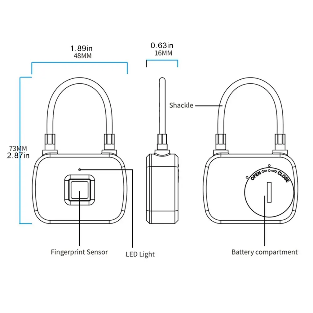 L13 Pure Fingerprint Unlock Smart Fingerprint Door Lock Safe Padlock USB Charging Waterproof Keyless Anti-theft Lock
L13 Pure Fingerprint Unlock Smart Fingerprint Door Lock Safe Padlock USB Charging Waterproof Keyless Anti-theft Lock
