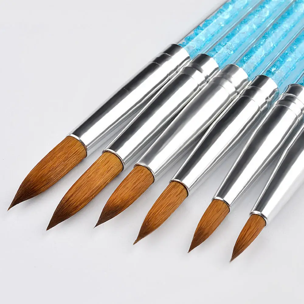 6Pcs/set Nylon Hair Nail Brush Blue Rhinestone Handle Kolinsky Acrylic Brush Pen Nail Gel Builder Carving Dotting Drawing Tools
6Pcs/set Nylon Hair Nail Brush Blue Rhinestone Handle Kolinsky Acrylic Brush Pen Nail Gel Builder Carving Dotting Drawing Tools