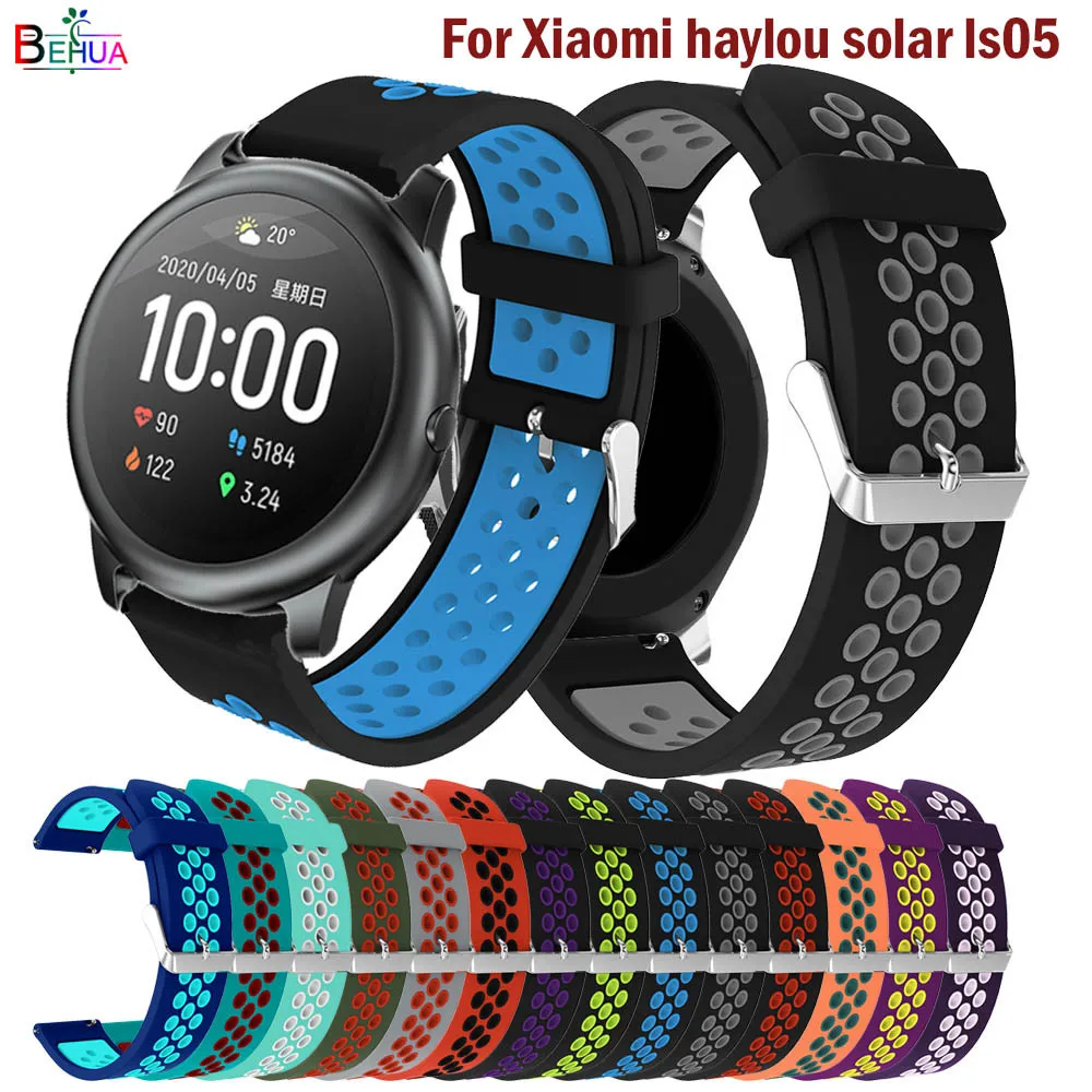 Ремешок силиконовый для Xiaomi haylou solar ls05 браслет смарт-часов Huawei Watch GT 2 46 мм |