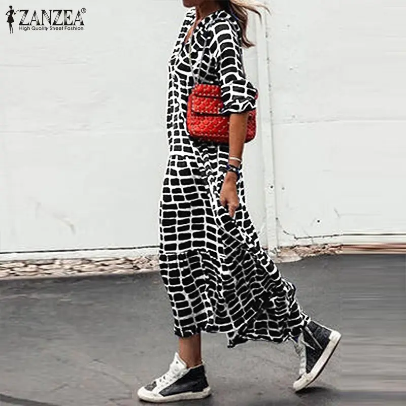 Коллекция 2022 года, модный клетчатый женский сарафан ZANZEA в клетку с V-образным вырезом и длинным рукавом, Повседневное платье, женское осенне...
Коллекция 2022 года, модный клетчатый женский сарафан ZANZEA в клетку с V-образным вырезом и длинным рукавом, Повседневное платье, женское осенне...