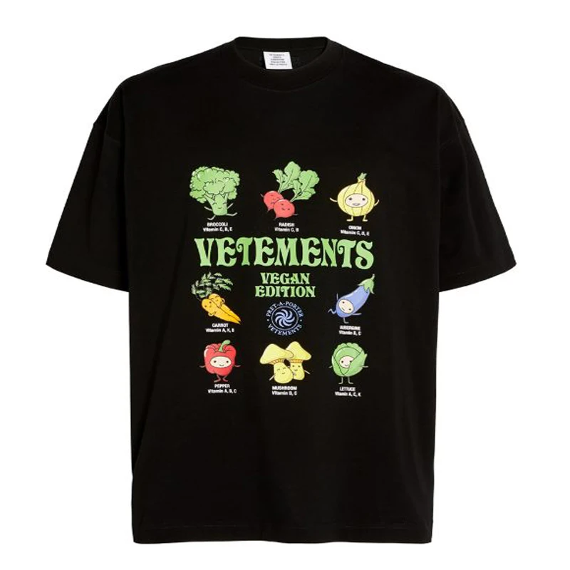 2021ss Heavy Fabric Fruit vegetable cartoon VETEMENTS T-shirt 1:1 High Quality Oversize Top Tees Embroidered Tag T-shirts
2021ss Heavy Fabric Fruit vegetable cartoon VETEMENTS T-shirt 1:1 High Quality Oversize Top Tees Embroidered Tag T-shirts