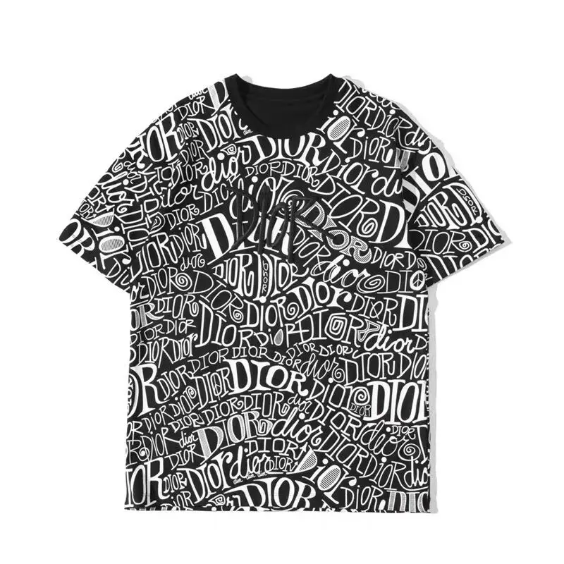 New all over print chest letters embroidered short sleeve T-shirt for spring and summer
New all over print chest letters embroidered short sleeve T-shirt for spring and summer