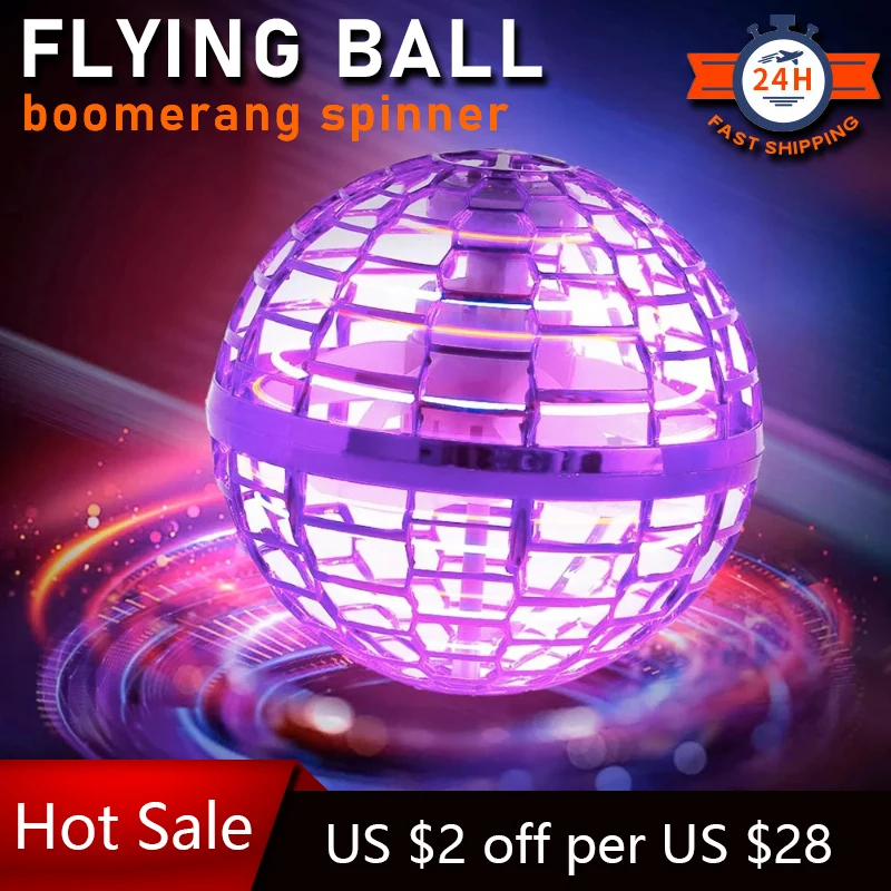 Flying Ball Boomerang Spinner Toy Hand Controlled Drone Helicopter 360° Rotating Mini UFO With LED Light Toys Flying Saucer Ball
Flying Ball Boomerang Spinner Toy Hand Controlled Drone Helicopter 360° Rotating Mini UFO With LED Light Toys Flying Saucer Ball