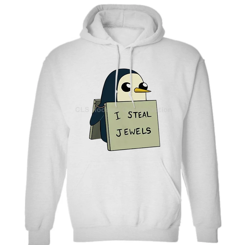 Мужская и женская зимняя толстовка с капюшоном I Steal Jewels Gunter Adventure Time Penguin принтом