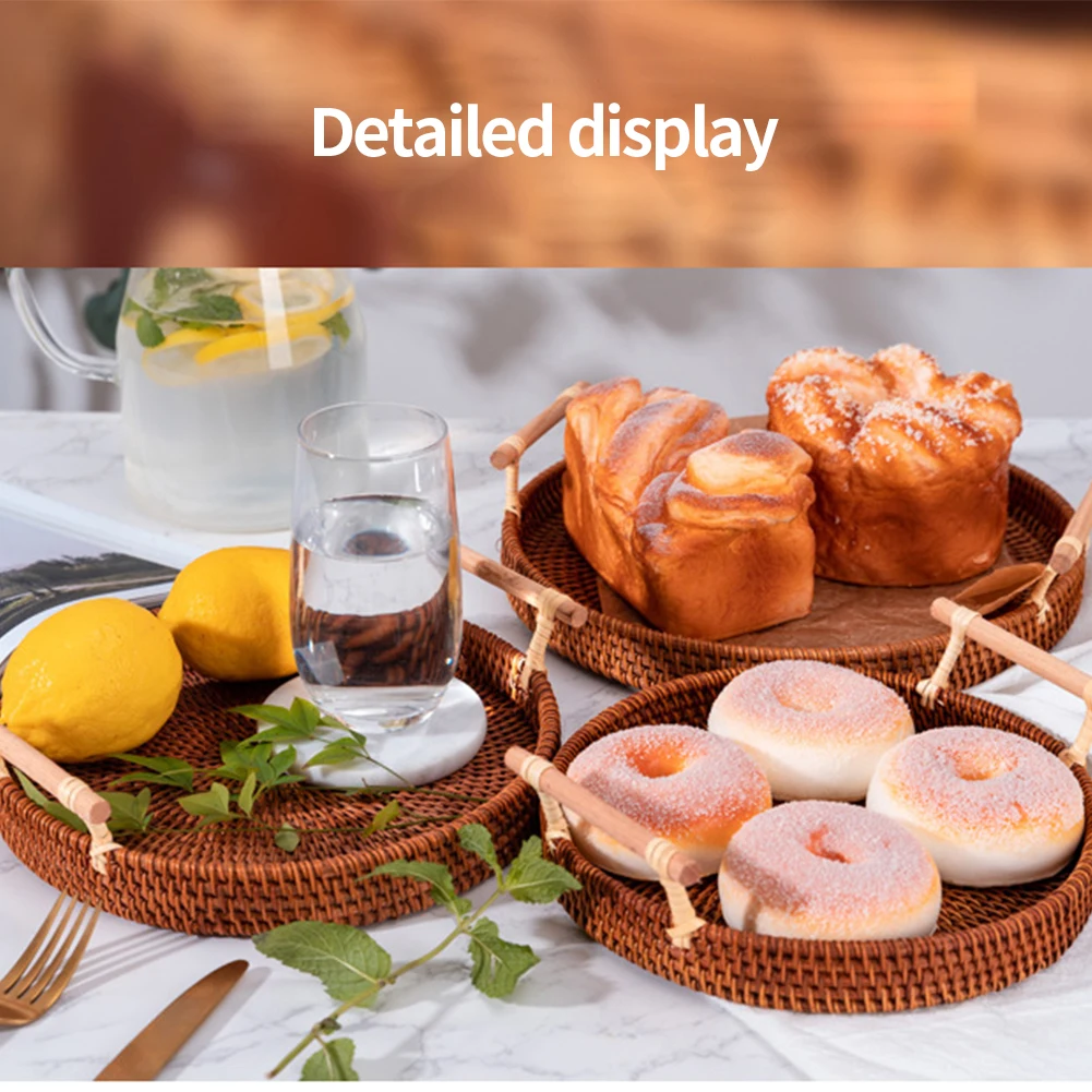 Hand Woven Wicker Rattan Basket Bread Fruit Snack Tray Round Storage Basket Bread Fruit Food Breakfast Display Holder 2021 New
Hand Woven Wicker Rattan Basket Bread Fruit Snack Tray Round Storage Basket Bread Fruit Food Breakfast Display Holder 2021 New