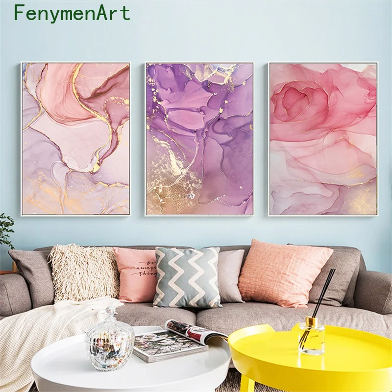 Abstract Gold Canvas Painting Pink Purple Posters and Prints Modern Art Wall Picture for Living Room Home Scandinavian decor
Abstract Gold Canvas Painting Pink Purple Posters and Prints Modern Art Wall Picture for Living Room Home Scandinavian decor