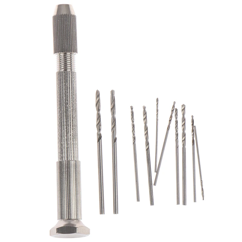 11pcs/set Silver Color Hand Twist Drill With 10 HHS Drill Bits Drilling Tool for PCB Watch Repair
11pcs/set Silver Color Hand Twist Drill With 10 HHS Drill Bits Drilling Tool for PCB Watch Repair