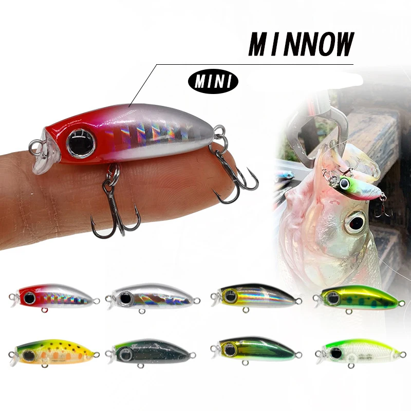 Floating Mini Minnow Small Game Fishing 35mm/2.8g Deep Diving 0.3m Stream Trout Tilapia Fishing Artificial Bait Wobblers
Floating Mini Minnow Small Game Fishing 35mm/2.8g Deep Diving 0.3m Stream Trout Tilapia Fishing Artificial Bait Wobblers