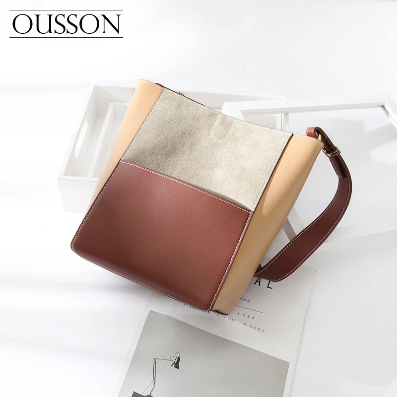 OUSSON Fashion Exquisite Women Bucket Bag Soft Leather Lady Casual Commuter One-Shoulder Bag
OUSSON Fashion Exquisite Women Bucket Bag Soft Leather Lady Casual Commuter One-Shoulder Bag