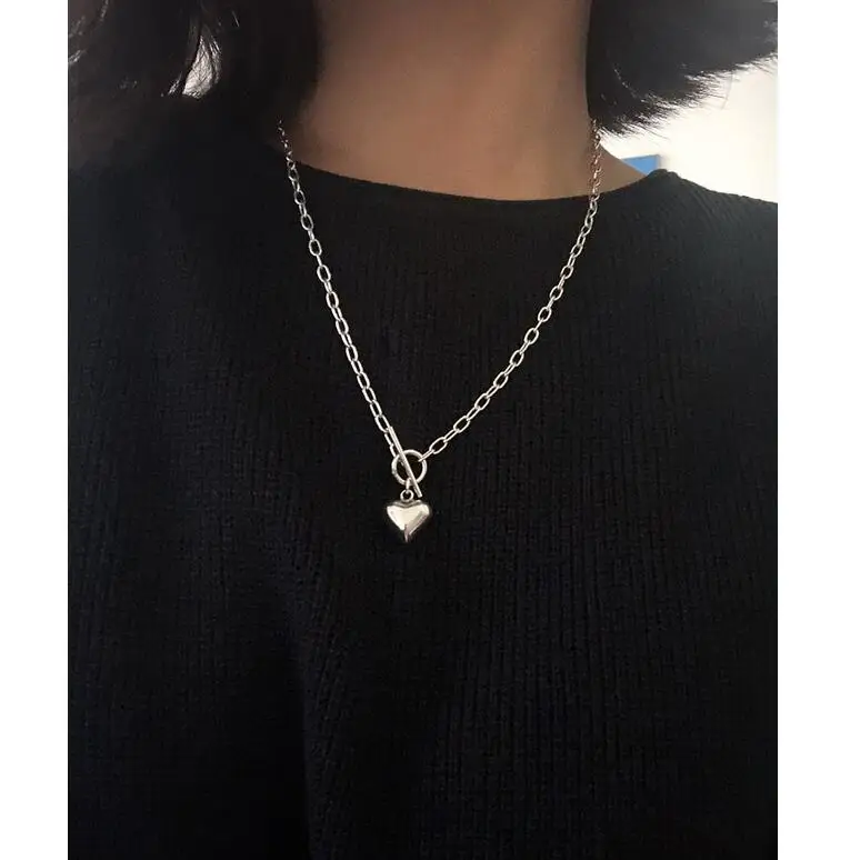 925 Sterling Silver Heart Long Pendant Necklace Glossy Heart Round Bead Chain Elegant Womens Necklace Party Jewelry
925 Sterling Silver Heart Long Pendant Necklace Glossy Heart Round Bead Chain Elegant Womens Necklace Party Jewelry