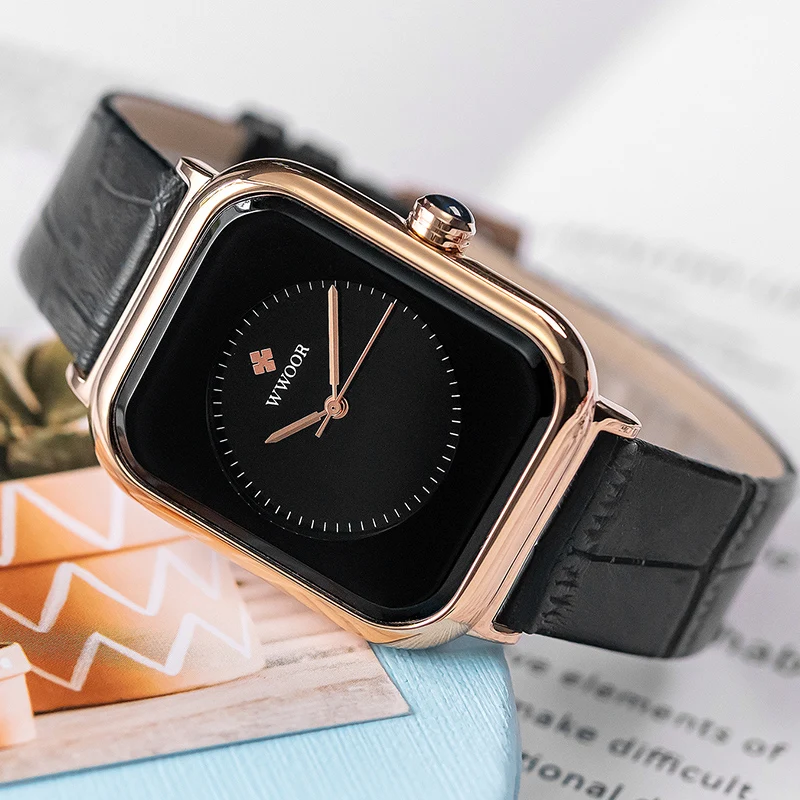 WWOOR 2021 New Top Brand Women Causal Simple Fashion Black Leather Watch Luxury Square Quartz Waterproof Wristwatch Montre Femme
WWOOR 2021 New Top Brand Women Causal Simple Fashion Black Leather Watch Luxury Square Quartz Waterproof Wristwatch Montre Femme