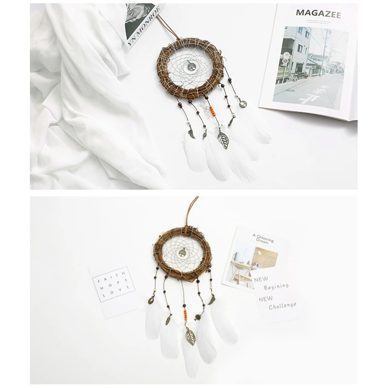 Wall Dreamcatcher Led Handmade Feather Dream Catcher Braided Wind Chimes Art with Light for Room Decoration Hanging
Wall Dreamcatcher Led Handmade Feather Dream Catcher Braided Wind Chimes Art with Light for Room Decoration Hanging