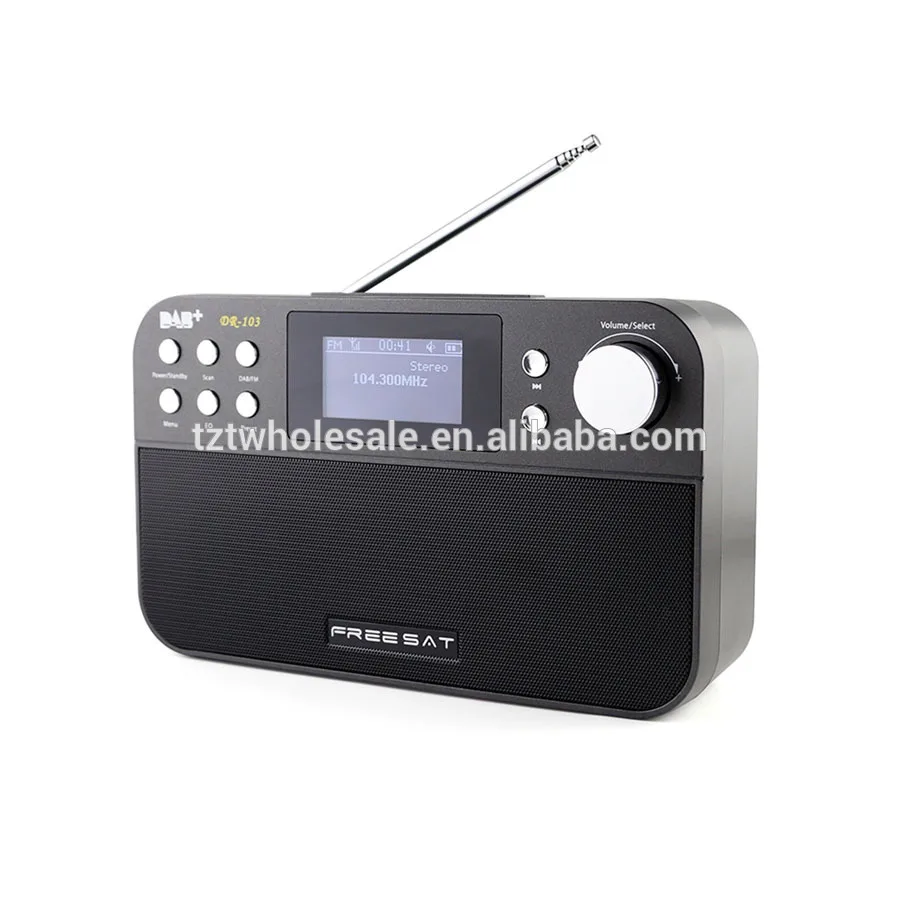 

Freesat DR-103 Digital Radio Receiver 2.4" Black White Display Receptor Support DAB+/FM RDS Wavebands Radio