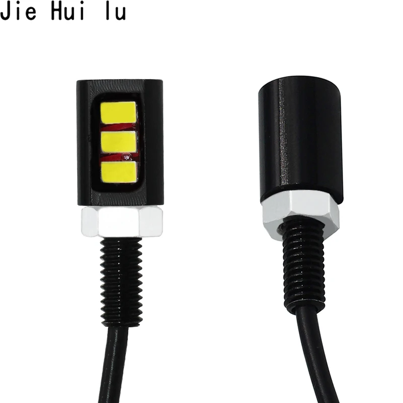 

2Pcs Car Licence Plate Number Light Auto Motorcycle Turn Signal Tail Lights Screw Bolt Lamp 12V 3 SMD LED 5630 5730