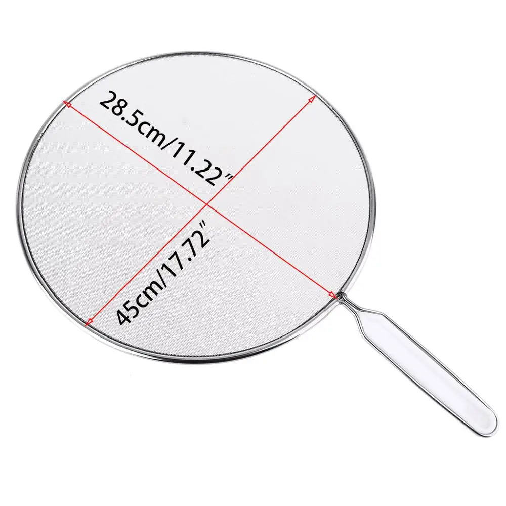 1PCS Kitchen Stainless Steel Mesh Splatter Strainer Screen Oil Splash Screen Guard For Frying Cooking Pan
1PCS Kitchen Stainless Steel Mesh Splatter Strainer Screen Oil Splash Screen Guard For Frying Cooking Pan
