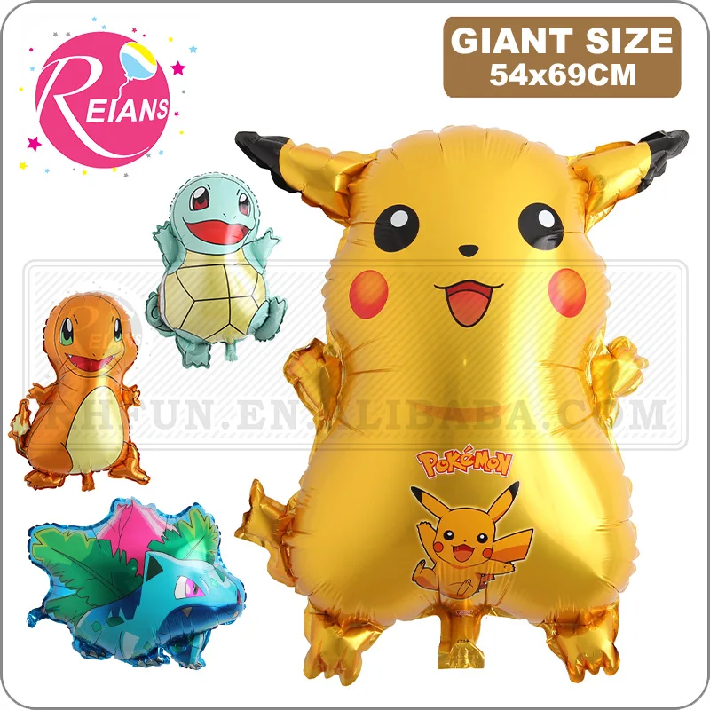 Фото Аниме мультфильм покебол PIKACHU гелиевый воздушный шар покрытый фольгой надувной