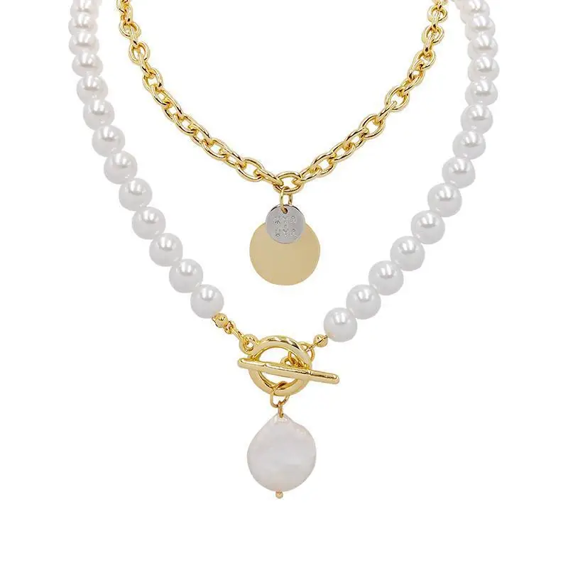 CH-701 2021 new trendy European and American pearl necklace net red double clavicle chain collar short
CH-701 2021 new trendy European and American pearl necklace net red double clavicle chain collar short