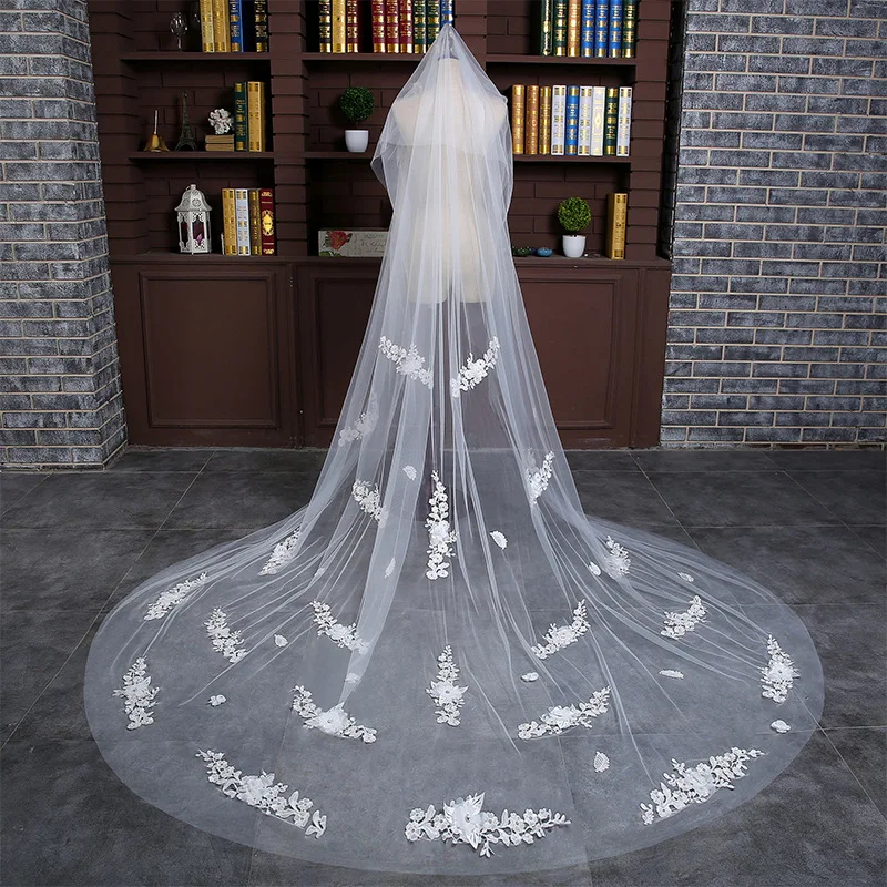 2020 Long Bridal Veil Two Layers Lace Appliques Soft Tulle Wedding Party Accessories
2020 Long Bridal Veil Two Layers Lace Appliques Soft Tulle Wedding Party Accessories