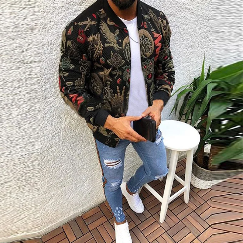 Men Jacket New Fashion Slim Printed Jacket Men's Spring and Autumn Trend Long Sleeve Zipper Casual Jacket Mens Clothing
Men Jacket New Fashion Slim Printed Jacket Men's Spring and Autumn Trend Long Sleeve Zipper Casual Jacket Mens Clothing